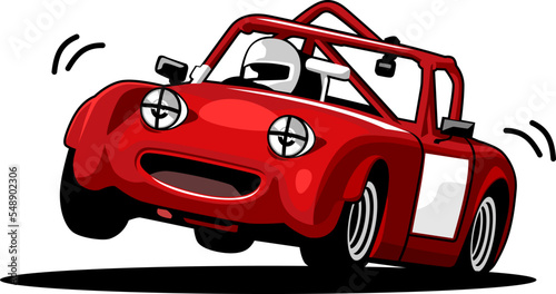 classic race cartoon design vector