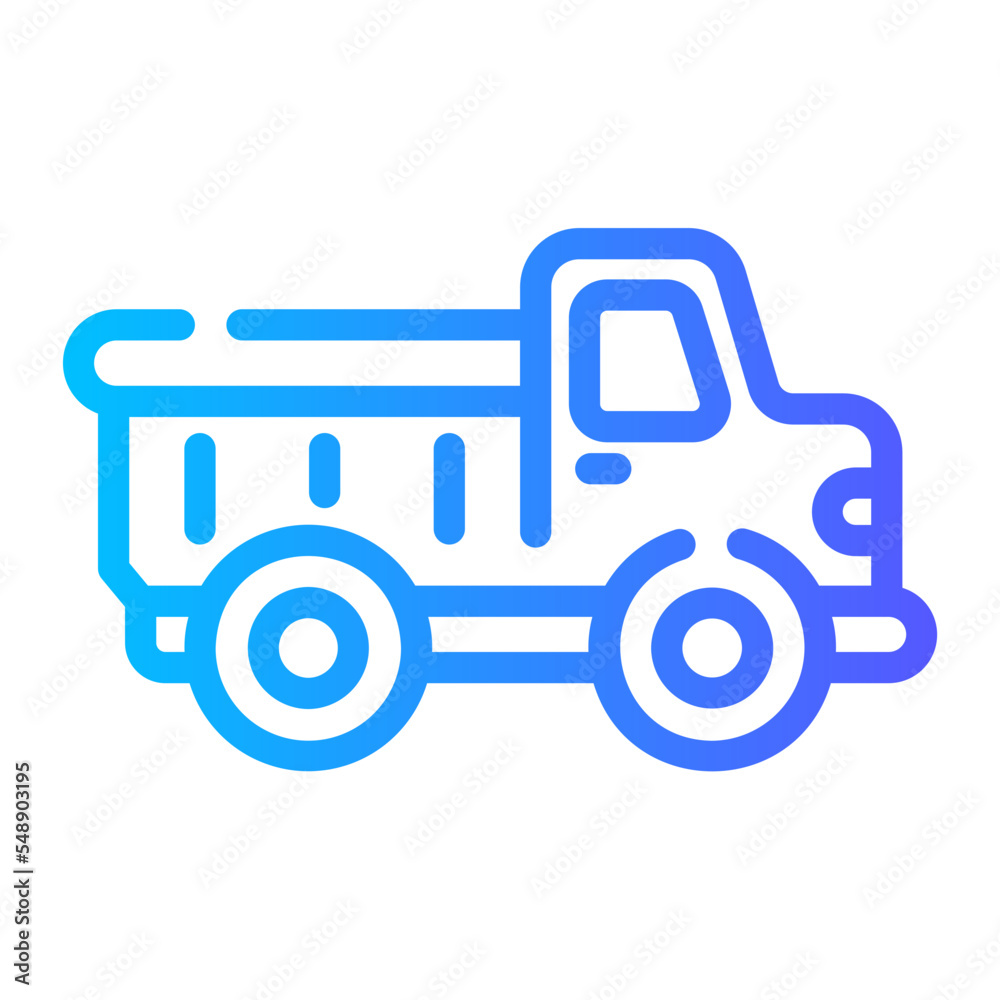 toy truck gradient icon