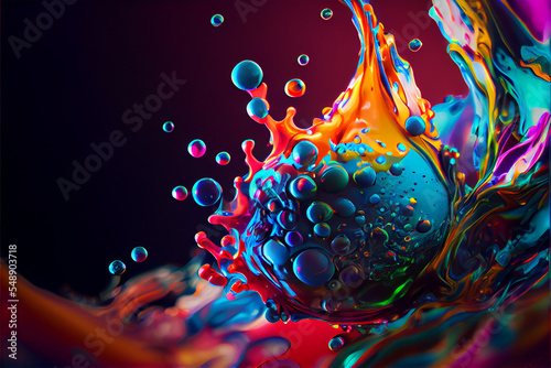 colored oily liquid photo