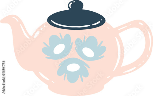 A flowery teapot illustration