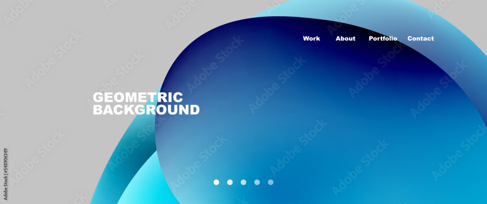 Obraz premium Fluid shapes vector abstract background