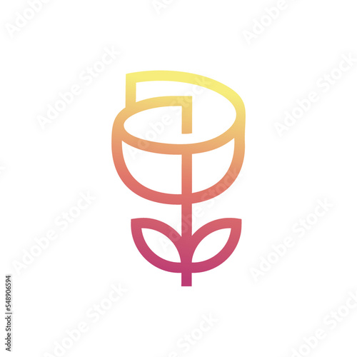 Flower Gradient Logo Design