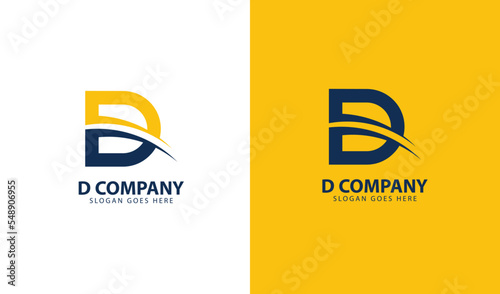 letter d company logo template simple design