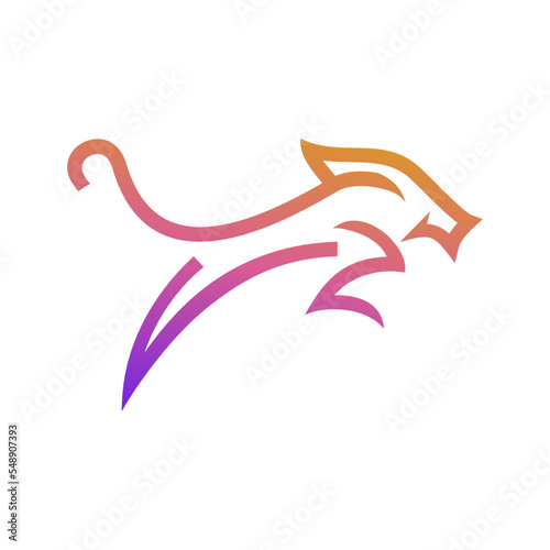 Lion Gradient Logo Design