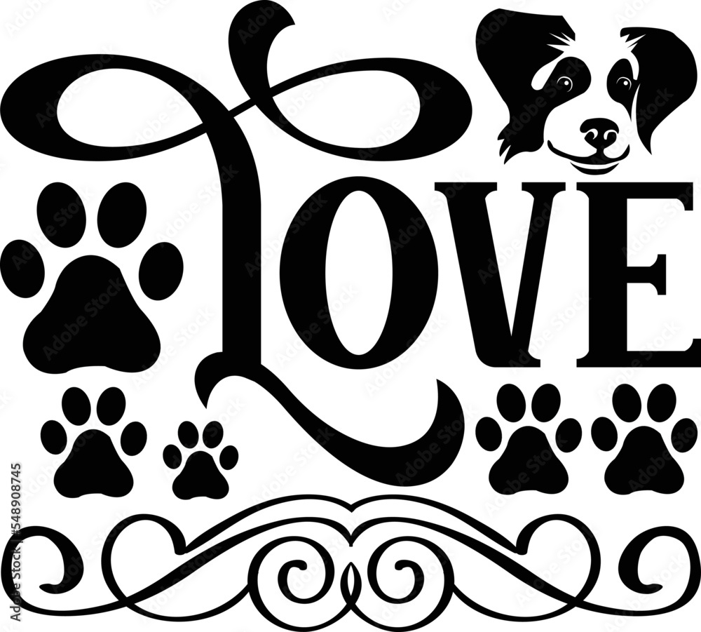 Dog love svg