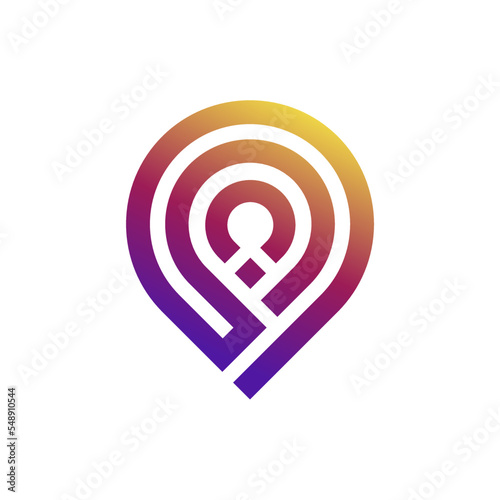 Location Gradient Logo Design