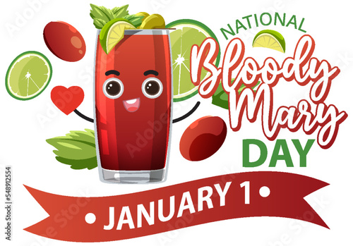 National Bloody Mary Day Banner Design