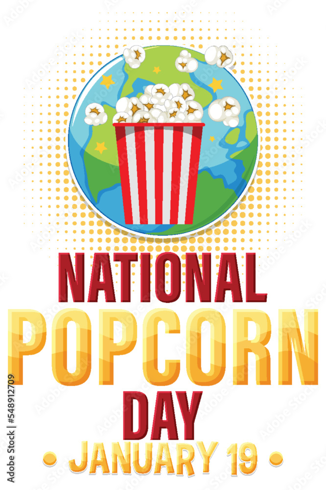 National popcorn day banner design National popcorn day banner design