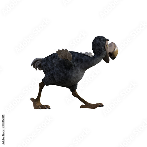 Vulture baby cartoon character on transparent background. PNG file  3d rendering illustration.