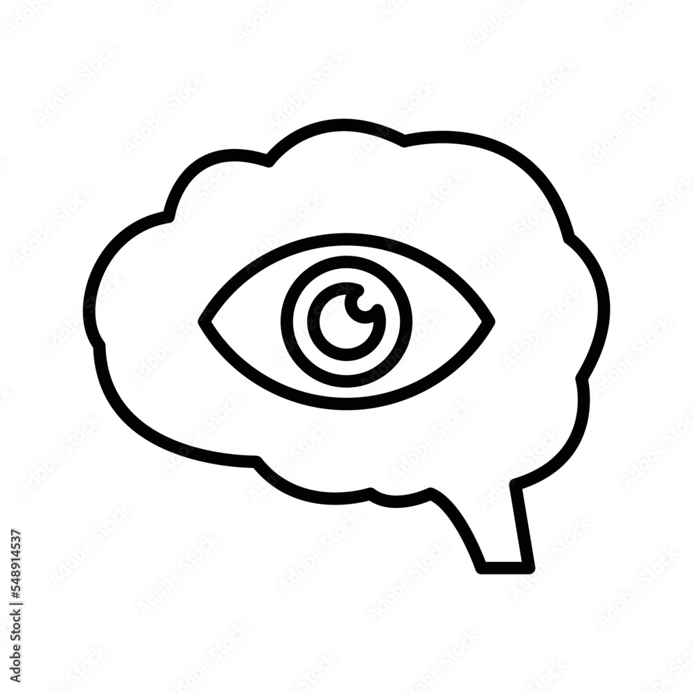 Fototapeta premium Mind reading icon vector graphic illustration