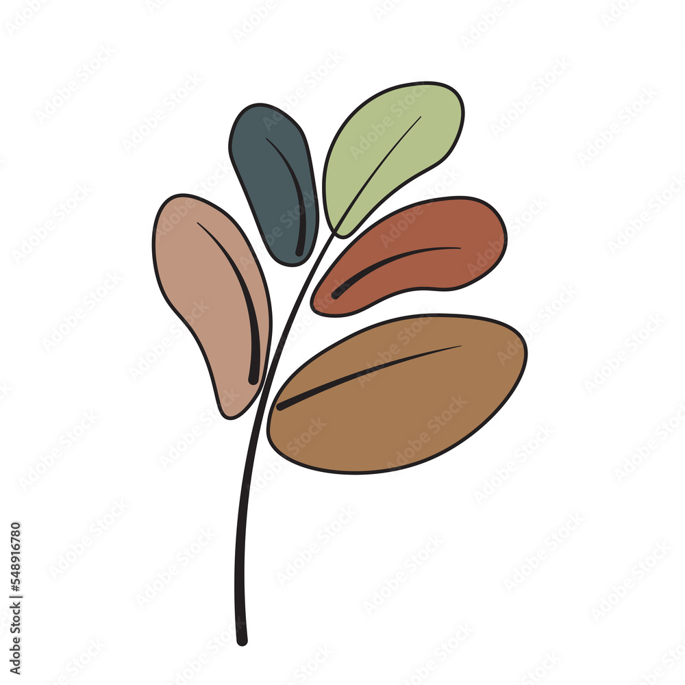 Obraz premium Autumn leaf element
