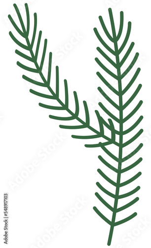 Christmas pine leaf doodle