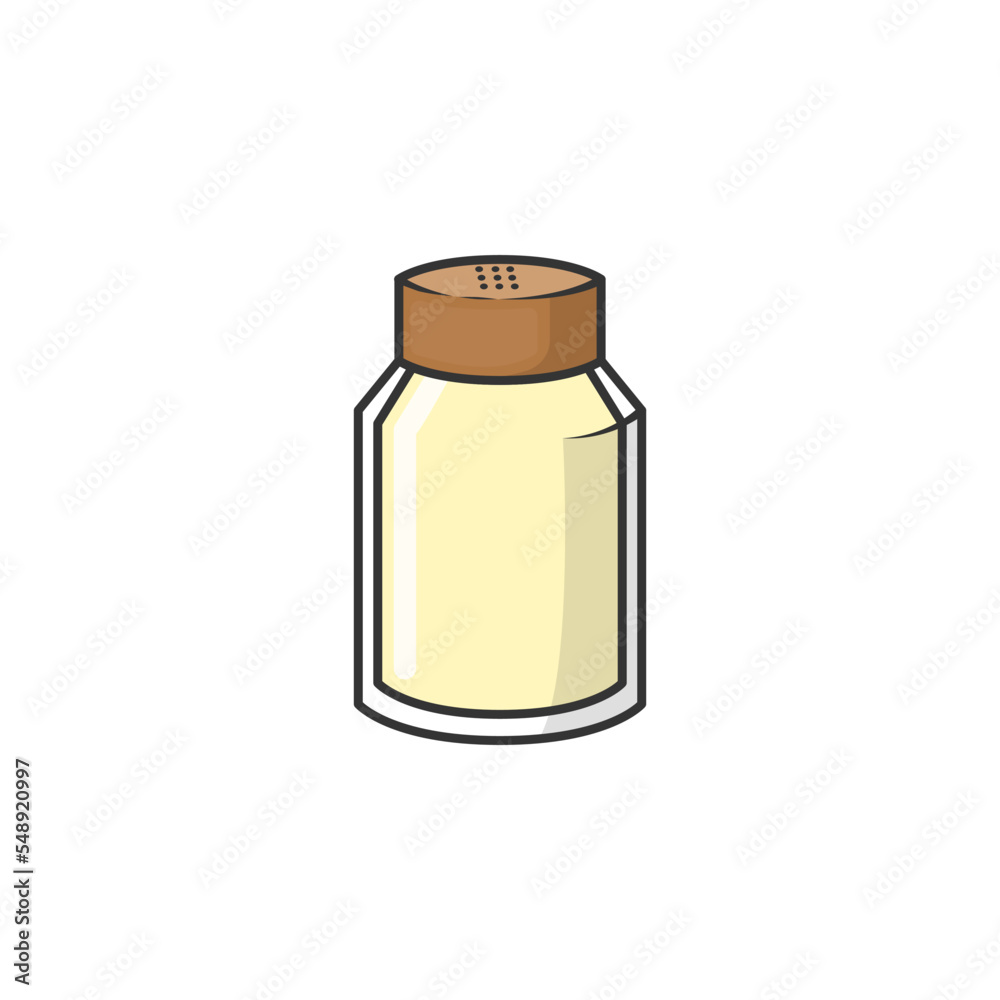 Salt icon with cartoon style