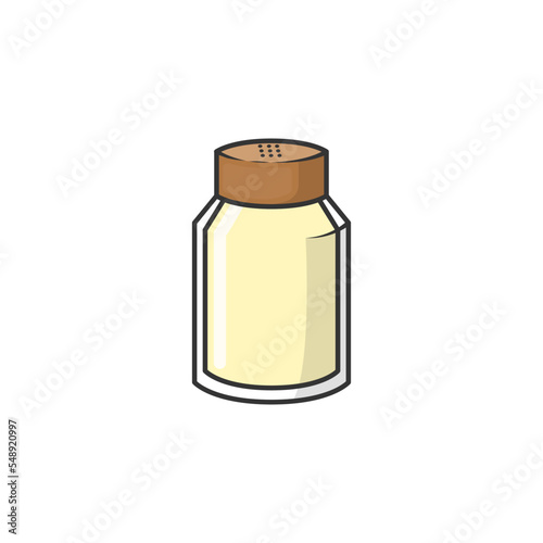 Salt icon with cartoon style