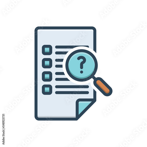 Color illustration icon for generally