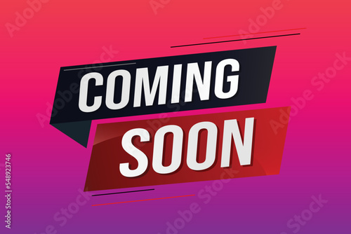 coming soon word concept vector illustration with lines 3d style for social media landing page, template, ui, web, mobile app, poster, banner, flyer, background, gift card, coupon, label, wallpaper