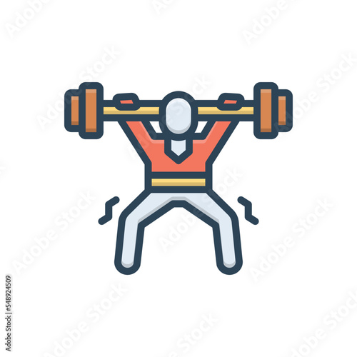 Color illustration icon for barely