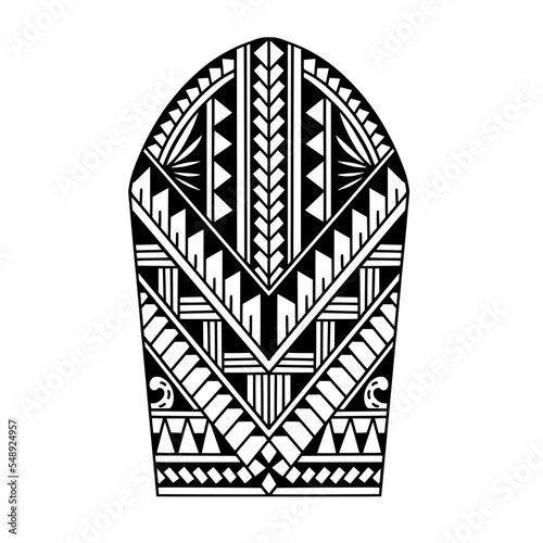 Wrap around arm polynesian tattoo design. Pattern aboriginal samoan. illustration EPS10