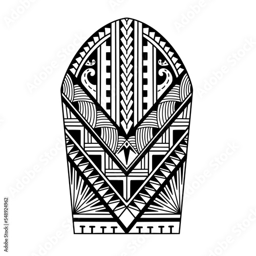 Wrap around arm polynesian tattoo design. Pattern aboriginal samoan. illustration EPS10