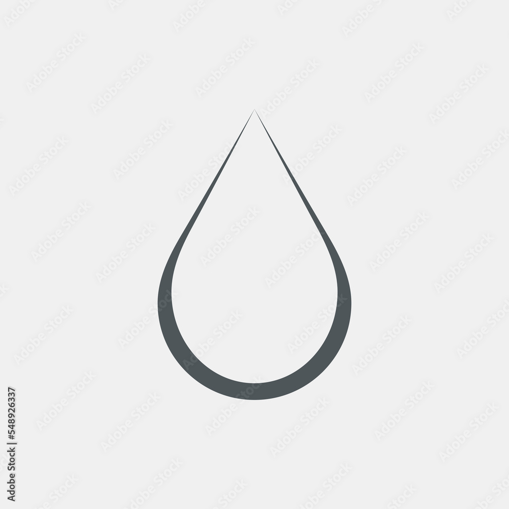 Water drop droplet raindrop icon illustration cut Water drop droplet raindrop icon illustration cut