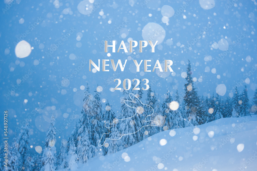 Holiday greetings 2023 New Year card