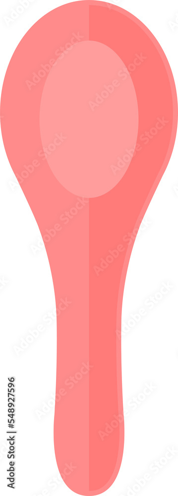 A red spoon, cutlery vector icon or symbol A red spoon, cutlery vector icon or symbol