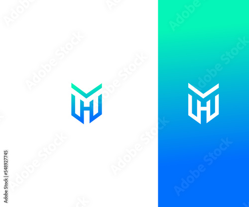 MH, HM Letter Logo Vector Template Abstract Monogram Symbol . Usable for Business sport, technology, fashion, digital And future creative logo