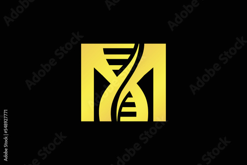 Best MX Letter Genetic Logo Design Template