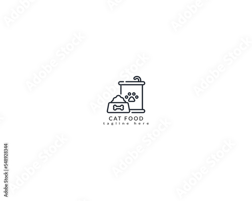 Pet Food logo design template with bowl, Animal Icon, vet, veterinary or pet lover logo design concept, pet food vector, pet care logo, Dog love, animal day care and pet shop vector illustration.