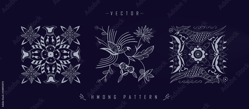 Chinese pattern hmong pattern traditional line