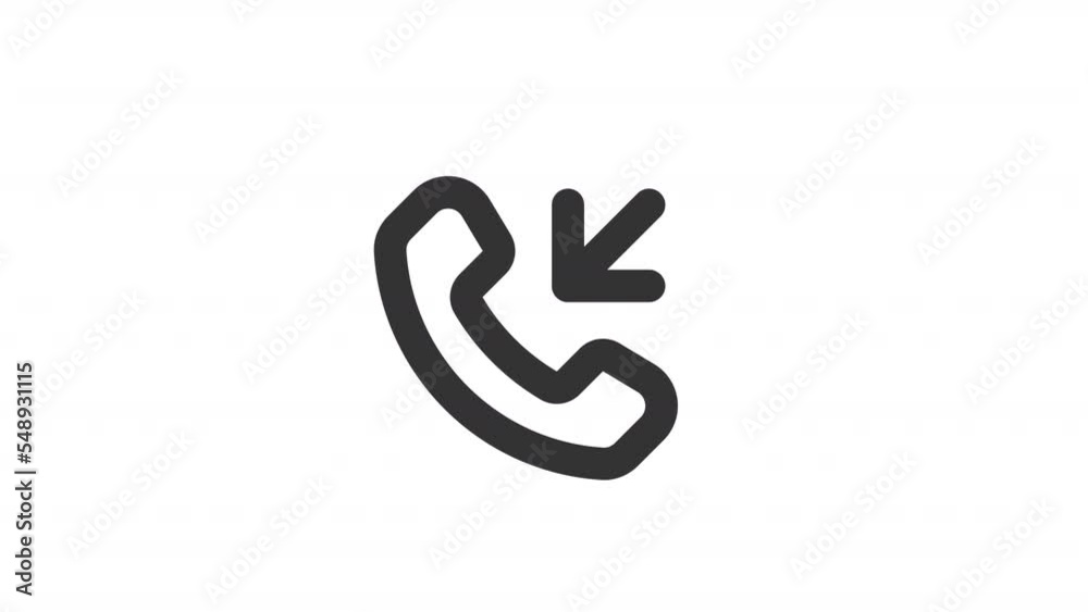 Animated dial error line ui icon. Incoming call failure. Seamless loop HD video with alpha channel on transparent background. Outline isolated user interface element motion graphic animation Animated dial error line ui icon. Incoming call failure. Seamless loop HD video with alpha channel on transparent background. Outline isolated user interface element motion graphic animation