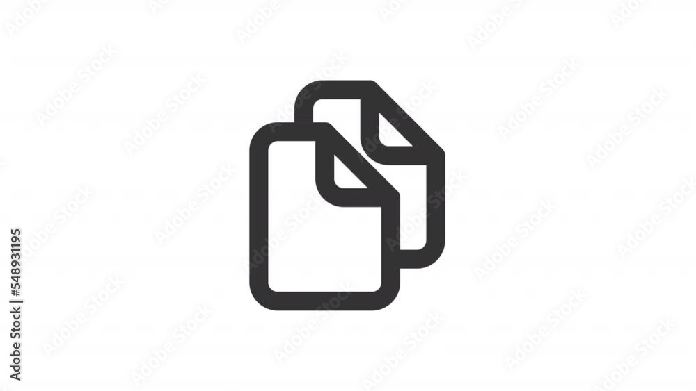 Animated copy file line ui icon. Clipboard. Duplicate document. Seamless loop HD video with alpha channel on transparent background. Outline isolated user interface element motion graphic animation Animated copy file line ui icon. Clipboard. Duplicate document. Seamless loop HD video with alpha channel on transparent background. Outline isolated user interface element motion graphic animation