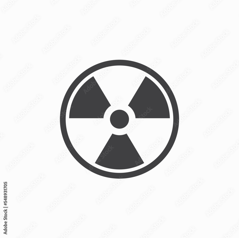 symbol of radioactive, danger, vector art. symbol of radioactive, danger, vector art.