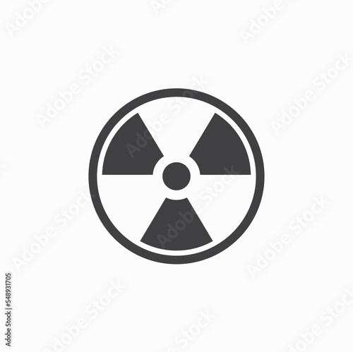 symbol of radioactive, danger, vector art.