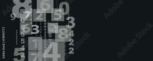 background with numbers in rhythmic dimensions.	