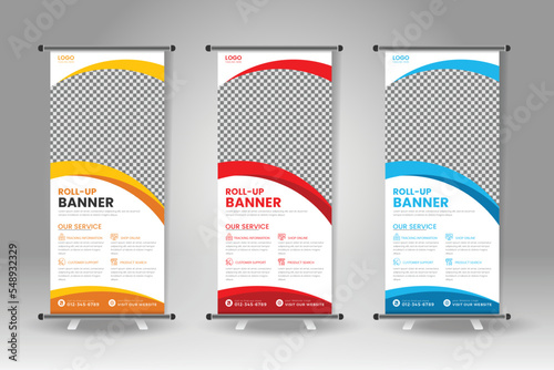  professional business corporate roll-up banner design, roll-up banner, x banner, vertical ad roll-up banner template Retractable banner stand 