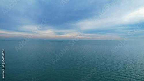Wallpaper Mural Dark Gloomy Clouds Drone Footage Over Blue Water Torontodigital.ca