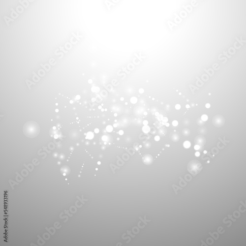 silver background bokeh bling snow flake confetti