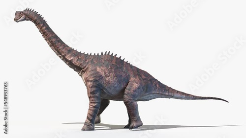 3D Rendered Animation of a Europasaurus walking photo