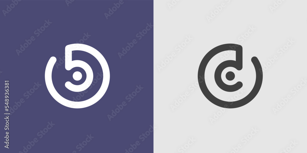 Monogram Letters b and d logo design Monogram Letters b and d logo design