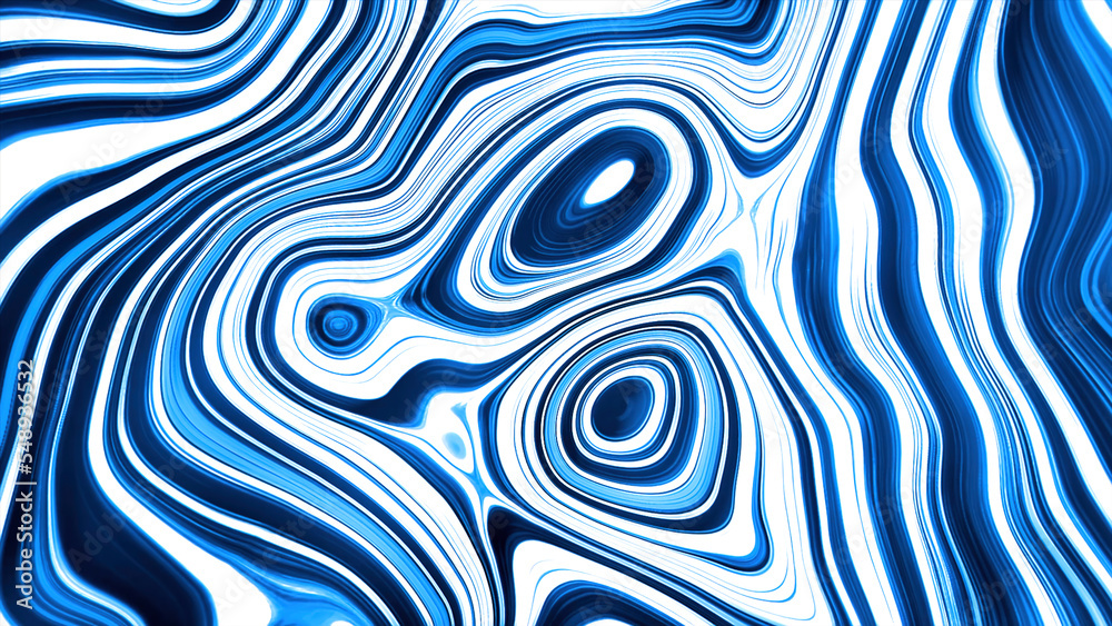 Obraz premium Bright drawing . Motion . A white background on which bright blue drawings in abstraction are shifted and change the structure .