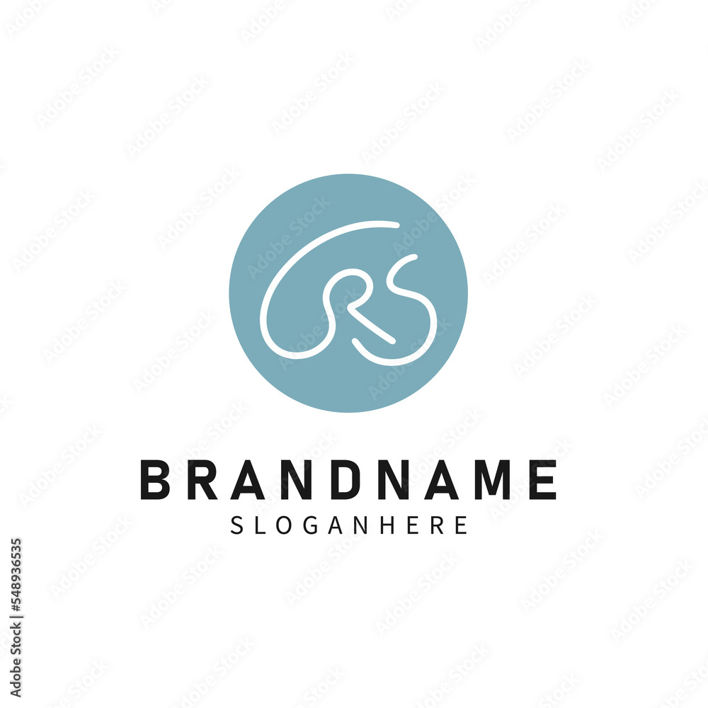 Initial Letter R S logo design template Initial Letter R S logo design template