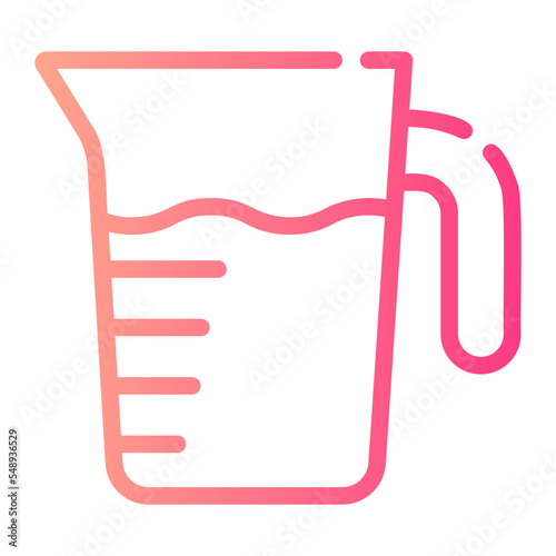 measuring cup gradient icon
