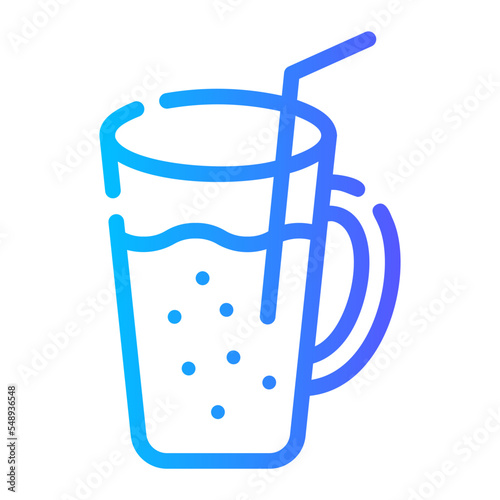 plastic cups gradient icon