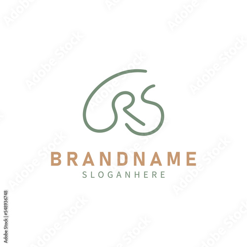 Initial Letter R S logo design template