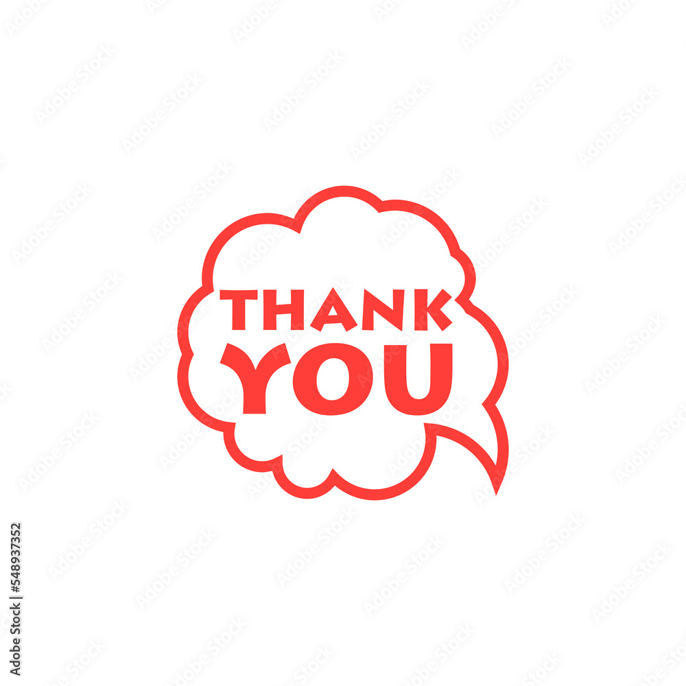 Thank you, speech bubble isolated on white background Thank you, speech bubble isolated on white background