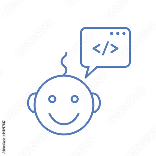 Children coding school or Kindergarten. Vector illustration.