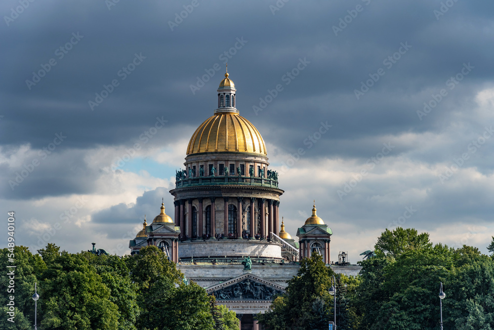 Dome of St. Isaac's Cathedral in St. Petersburg, Russia