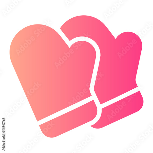 oven mitts gradient icon