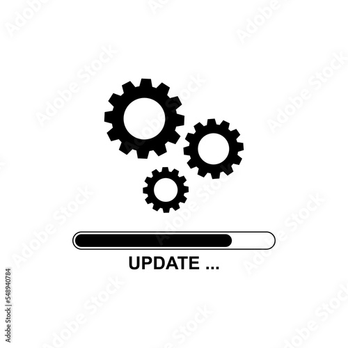 Update icon. Upgrate application concept. Proggres icon. Refresh system symbol. Vector illustration